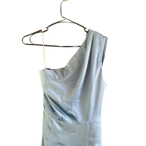 Elliatt Women's Blue Cassini One Shoulder Ruched Sleeveless Midi Dress Size S - Picture 5 of 7